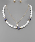  Chinoiserie Pearl Layered Necklace