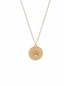  Paw Embossed Metal Pendant Necklace