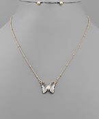  Glass Butterfly Necklace