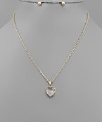  Glass Heart Necklace