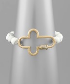  Cross Carabiner & Stone Bracelet