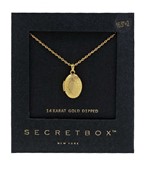  Textured Oval Locket Necklace