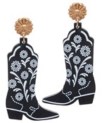  Floral Cowboy Boot Earrings