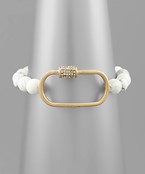  Oval Carabiner & Stone Bracelet