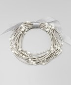  Pearl & Spring Wire Multi Row Bracelet