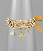  Star & Ball Spring Wire Bracelet