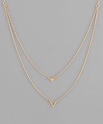  Triangle Layered Single Necklace