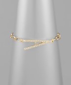  Crystal Initial Chain Bracelet