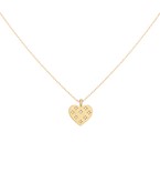 Pave Crystal Heart Charm Necklace