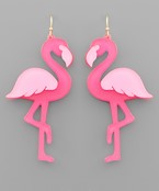  Flamingo Acrylic Earrings