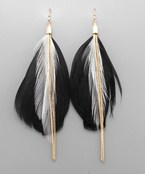  Feather Drop Earrings