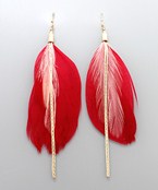  Feather Drop Earrings