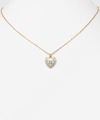  Heart Enamel Pendant Necklace