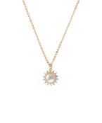  CZ & Pearl Flower Necklace