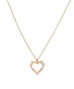  CZ Baguette Heart Necklace