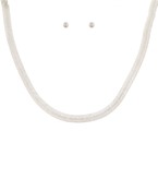  Color Coated Herringbone Necklace 