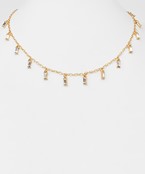  Baguette Glass Chain Necklace