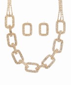 Crystal Chain Link Necklace