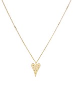  Pave Crystal Heart Pendant Necklace