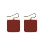 Colored Square Dangle Earrings