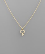  Crystal Key Pendant Necklace