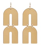  Double Flat Arch Dangle Earrings