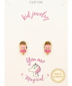  Epoxy Ice Cream Bar Kids Earrings