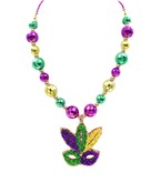  Mardi Gras Glitter Mask Necklace