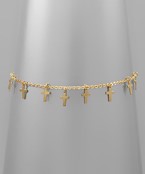  Multi Cross Charm Bracelet