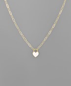  Color Heart Lock Chain Necklace