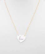  20mm LOVE Color Heart Necklace