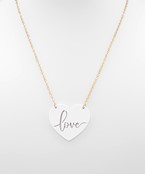  30MM LOVE Color Heart Necklace