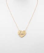  20mm LOVE Cutout Heart Necklace