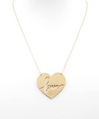  30mm LOVE Cutout Heart Necklace