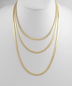  Snake Chain 3 Layered Necklace