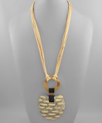  Dash Gold Cord Pendant Necklace