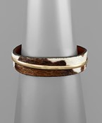  Metal Circle Line Leopard Cuff