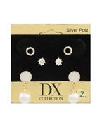  CZ & Pearl Earrings Set