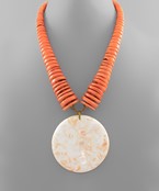  Marbled Pendant Necklace