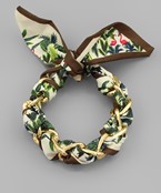  Tropical Scarf Wrapped Chain Bracelet