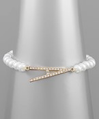  Initial & Pearl Bracelet