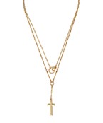  Cross & O Link Pendant Necklace Set