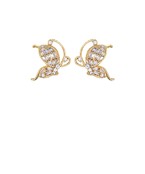  CZ Baguette Butterfly Earrings