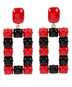  GAME DAY Color Square Earrings