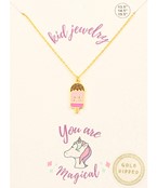  Epoxy Ice Cream Bar Kids Necklace