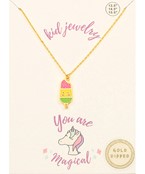  Epoxy Ice Cream Bar Kids Necklace