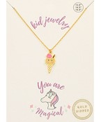  Epoxy Ice Cream Cone Kids Necklace