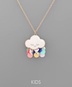  Enamel Kids Pendant Necklace