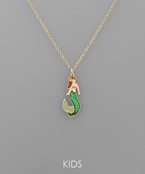  Enamel Kids Pendant Necklace