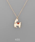  Enamel Kids Pendant Necklace